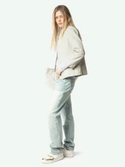 Zadig & Voltaire Veryn Crinkled Leather Blazer Judo -Zadig & Voltaire Clothing RWBL01084 JUDO ADDI 3 67b75864bda38