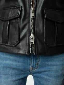 Zadig & Voltaire Lienna Leather Jacket Black -Zadig & Voltaire Clothing RWOW01238 BLACK HOVER 672a437570a99