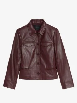 Zadig & Voltaire Liam Leather Jacket Burgundy 17 Zadig & Voltaire Liam Leather Jacket Burgundy -Zadig & Voltaire Clothing RWOW01244 BURGUNDY PACKSHOT 687df390313ea