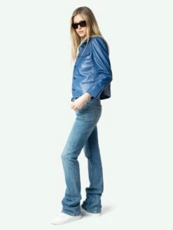 Zadig & Voltaire Liam Leather Jacket Surf -Zadig & Voltaire Clothing RWOW01244 SURF ADDI 3 67a625731ba11