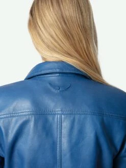 Zadig & Voltaire Liam Leather Jacket Surf -Zadig & Voltaire Clothing RWOW01244 SURF ADDI 4 67a6260d6f5a4