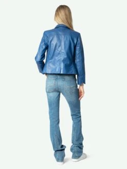 Zadig & Voltaire Liam Leather Jacket Surf -Zadig & Voltaire Clothing RWOW01244 SURF BACK 67a6261801caf