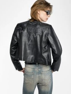 Zadig & Voltaire Luxi Leather Jacket Black -Zadig & Voltaire Clothing RWOW01251 BLACK ADDI 3 687df5ec56716