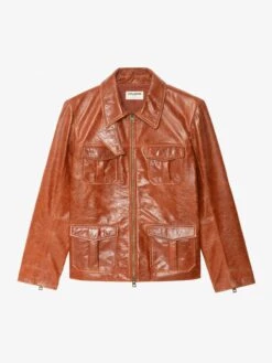 Zadig & Voltaire Lienna Leather Jacket Burn -Zadig & Voltaire Clothing RWOW01258 BURN PACKSHOT 686681c2ee85a