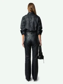 Zadig & Voltaire Taska Leather Shirt Encre -Zadig & Voltaire Clothing RWSH00029 ENCRE BACK 6698cd05c6399