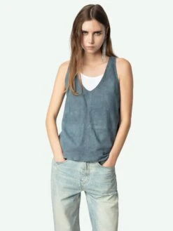 Zadig & Voltaire Tander Suede Top Uniform -Zadig & Voltaire Clothing RWTO01018 UNIFORM ADDI 1 675ff4be91464