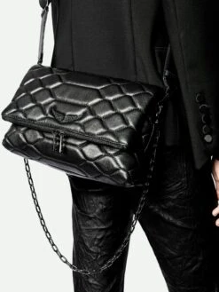 Zadig & Voltaire Rocky XL Quilted Clutch Black 13 Zadig & Voltaire Rocky XL Quilted Clutch Black -Zadig & Voltaire Clothing SKAB2015F NOIR HOVER