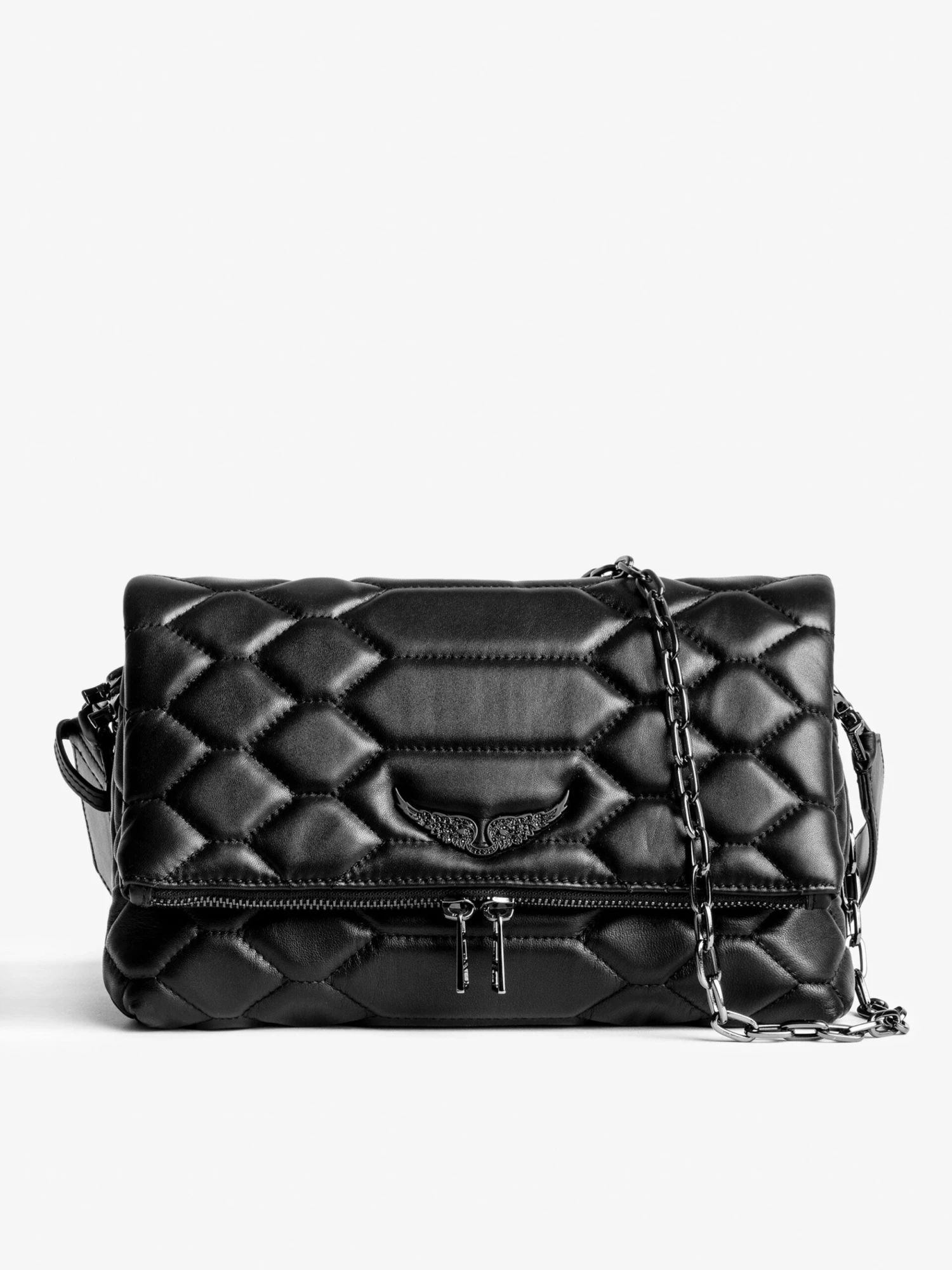 Zadig & Voltaire Rocky XL Quilted Clutch Black 3 Zadig & Voltaire Rocky XL Quilted Clutch Black