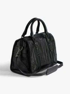 Zadig & Voltaire Sunny Medium #2 Vintage Patent Bag Black -Zadig & Voltaire Clothing SKAB2019F NOIR ADDI 1