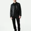 Zadig & Voltaire Base Crinkled Leather Jacket Black -Zadig & Voltaire Clothing SKCU1406H NOIR SHOOTING 1