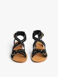 Zadig & Voltaire Cecilia Studs Caprese Sandals Black -Zadig & Voltaire Clothing SWCT00771 NOIR ADDI 2 1