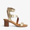 Zadig & Voltaire Cecilia Crinkled Caprese Sandals Gold -Zadig & Voltaire Clothing SWCT00775 GOLD PACKSHOT