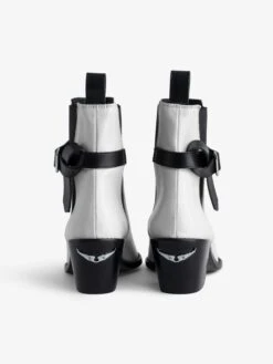 Zadig & Voltaire Tyler Ankle Boots Ice -Zadig & Voltaire Clothing SWCT00835 ICE ADDI 3