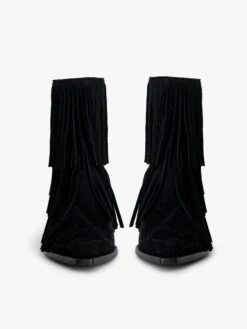 Zadig & Voltaire Cara Suede Ankle Boots Black -Zadig & Voltaire Clothing SWCT00880 NOIR ADDI 2 66213aedb766c