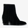 Zadig & Voltaire Cara Suede Ankle Boots Black -Zadig & Voltaire Clothing SWCT00880 NOIR PACKSHOT 662139cd4e26f