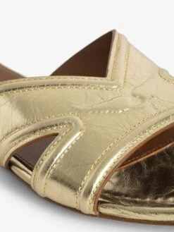 Zadig & Voltaire Azora Mules Gold -Zadig & Voltaire Clothing SWCT01939 GOLD ADDI 5 678a5b7ad1866