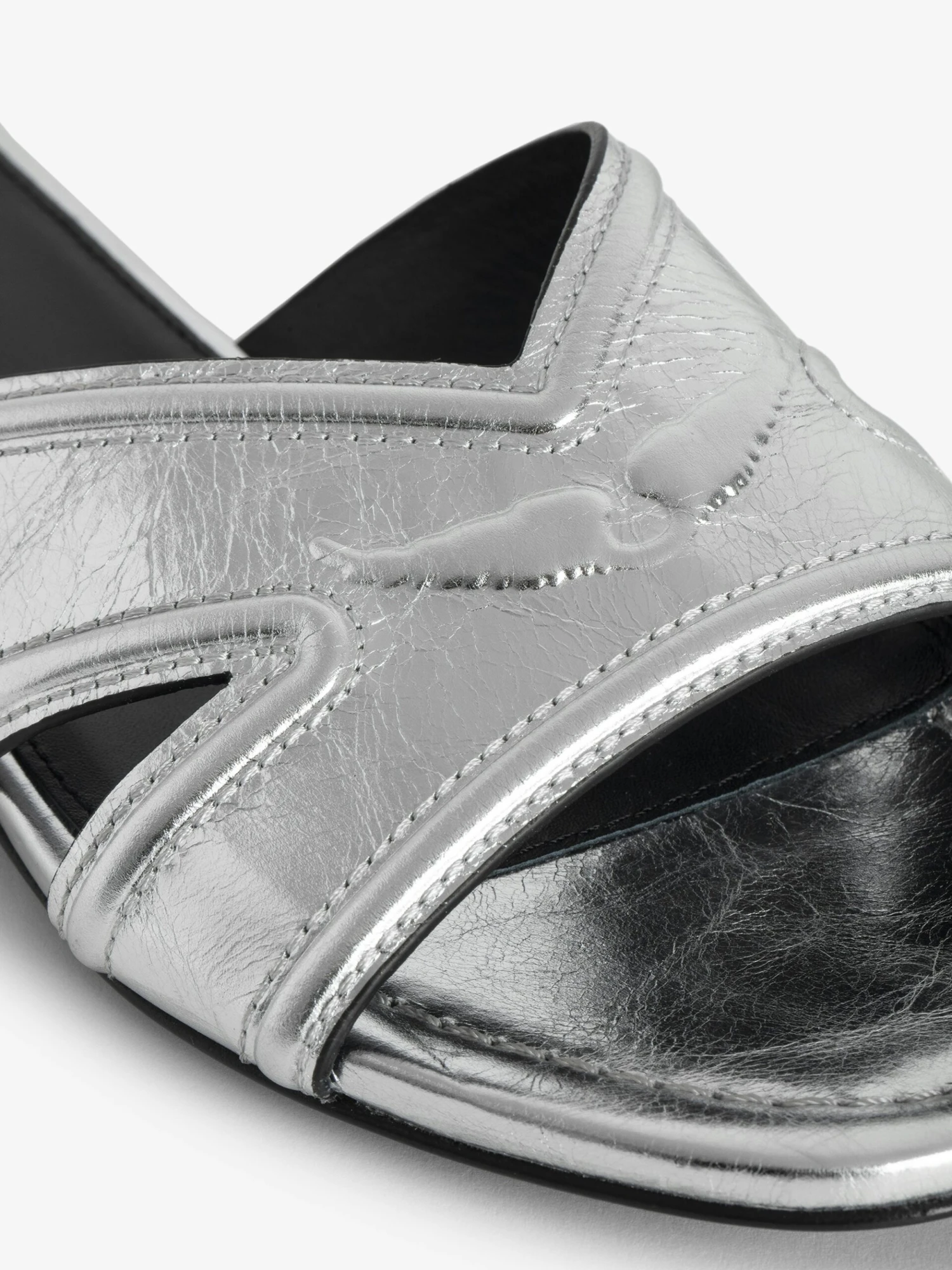 Zadig & Voltaire Azora Mules Silver 7 Zadig & Voltaire Azora Mules Silver - Image 5