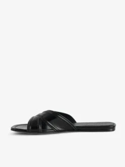 Zadig & Voltaire Azora Leather Sandal Mules Noir -Zadig & Voltaire Clothing SWCT02012 NOIR ADDI 1 678a5b1f0e9ce