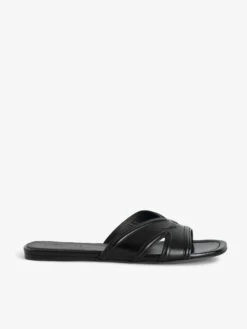Zadig & Voltaire Azora Leather Sandal Mules Noir