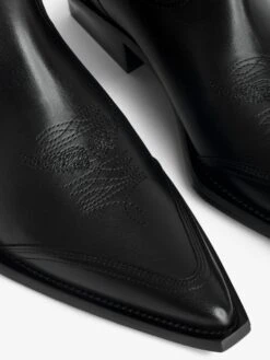 Zadig & Voltaire Cara Women's Western Ankle Boots Black -Zadig & Voltaire Clothing SWCT02026 BLACK ADDI 3 67164947ea2ce