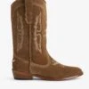 Zadig & Voltaire Tex Western Suede Boots Cognac