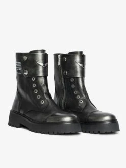 Zadig & Voltaire Joe Fast Brush Off Ankle Boots Black -Zadig & Voltaire Clothing SWCT02055 BLACK ADDI 2 686537eb716e6