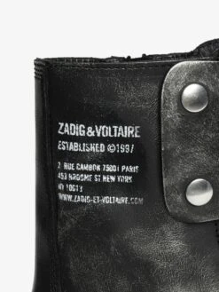 Zadig & Voltaire Joe Fast Brush Off Ankle Boots Black -Zadig & Voltaire Clothing SWCT02055 BLACK HOVER 68653858d645f