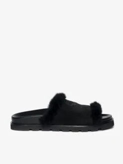 Zadig & Voltaire Teddy Shearling Mules Black