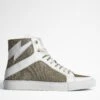 Zadig & Voltaire ZV1747 High Flash Sneakers Silver 1 Zadig & Voltaire ZV1747 High Flash Sneakers Silver -Zadig & Voltaire Clothing SWSN00030 SILVER PACKSHOT