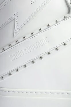 Zadig & Voltaire ZV1747 High Flash Studded Sneakers White -Zadig & Voltaire Clothing SWSN00054 BLANC 5