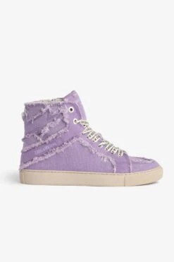 Zadig & Voltaire ZV1747 High Flash Canvas Sneakers Boomerang