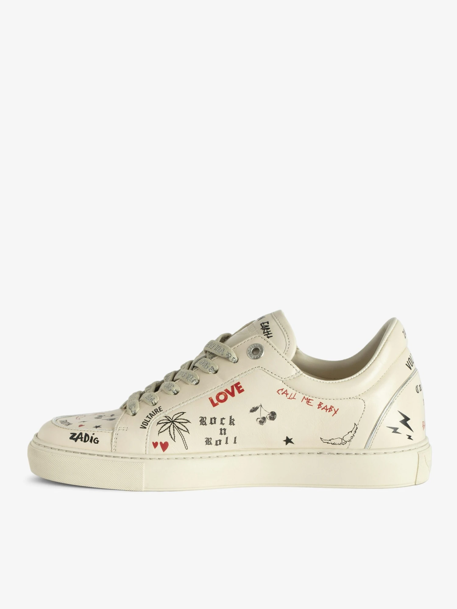 Zadig & Voltaire Low-Top Fly On Sneakers Silver 5 Zadig & Voltaire Low-Top Fly On Sneakers Silver - Image 3