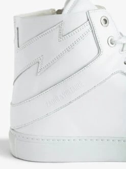 Zadig & Voltaire Zv1747 High Flash Men Sneakers White -Zadig & Voltaire Clothing WFAB1731H BLANC ADDI 4