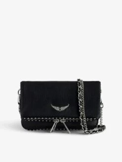 Zadig & Voltaire Rock Nano Studs Clutch Black