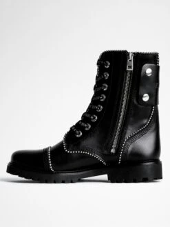 Zadig & Voltaire Joe Ankle Boots Leather Black -Zadig & Voltaire Clothing WKAA1730F NOIR ADDI 1 662626cca16d9
