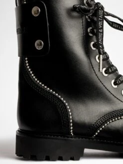 Zadig & Voltaire Joe Ankle Boots Leather Black -Zadig & Voltaire Clothing WKAA1730F NOIR ADDI 4 6626274f1a1d6