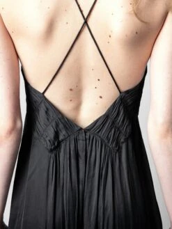 Zadig & Voltaire Rayonne Satin Dress Black -Zadig & Voltaire Clothing WKCP0405F NOIR ADDI 1