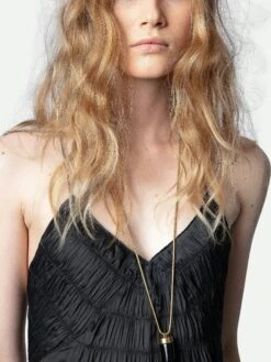 Zadig & Voltaire Rayonne Satin Dress Black -Zadig & Voltaire Clothing WKCP0405F NOIR HOVER