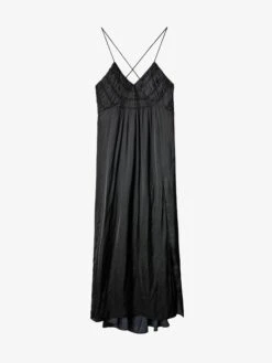 Zadig & Voltaire Rayonne Satin Dress Black -Zadig & Voltaire Clothing WKCP0405F NOIR PACKSHOT