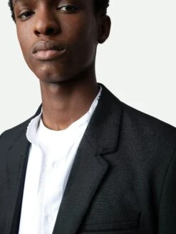 Zadig & Voltaire Viks Blazer Black -Zadig & Voltaire Clothing WMBL00158 NOIR HOVER 1