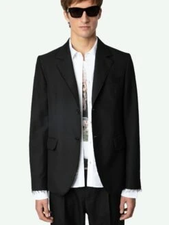 Zadig & Voltaire Blazer Vanilleh Black -Zadig & Voltaire Clothing WMBL00165 NOIR ADDI 2 67054aa01d7d6