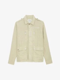 Zadig & Voltaire Kido Linen Jacket Light Beige -Zadig & Voltaire Clothing WMOW00376 LIGHT BEIGE PACKSHOT 1