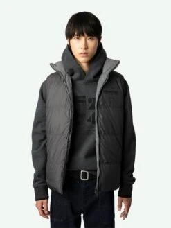 Zadig & Voltaire Bob Gilet Grey -Zadig & Voltaire Clothing WMOW00382 GRIS ADDI 5 668ba50b4e58f