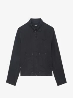 Zadig & Voltaire Lonnice Jacket Black -Zadig & Voltaire Clothing WMOW01399 BLACK PACKSHOT 6777f0d0bdcd7