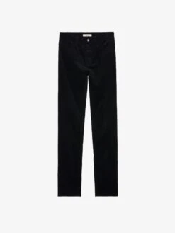Zadig & Voltaire Steeve Velvet Pants Black -Zadig & Voltaire Clothing WMPA00182 BLACK PACKSHOT 673356c9101ed