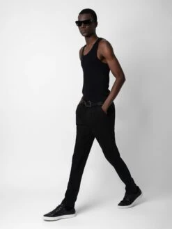 Zadig & Voltaire Pierce Linen Pants Black -Zadig & Voltaire Clothing WMPA00191 NOIR ADDI 2 1