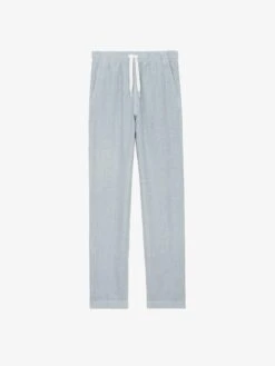 Zadig & Voltaire Pixel Linen Pants Ciel -Zadig & Voltaire Clothing WMPA00193 CIEL PACKSHOT