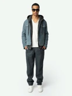 Zadig & Voltaire Pix Linen Pants Vert De Gris