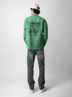Zadig & Voltaire Stan Shirt Peppermint -Zadig & Voltaire Clothing WMSH00281 PEPPERMINT BACK 1