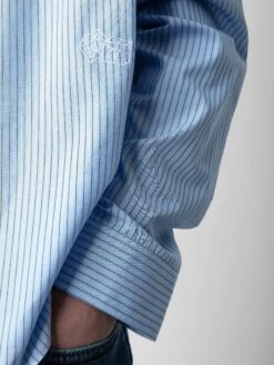 Zadig & Voltaire Stan Shirt Ciel -Zadig & Voltaire Clothing WMSH00285 CIEL ADDI 1